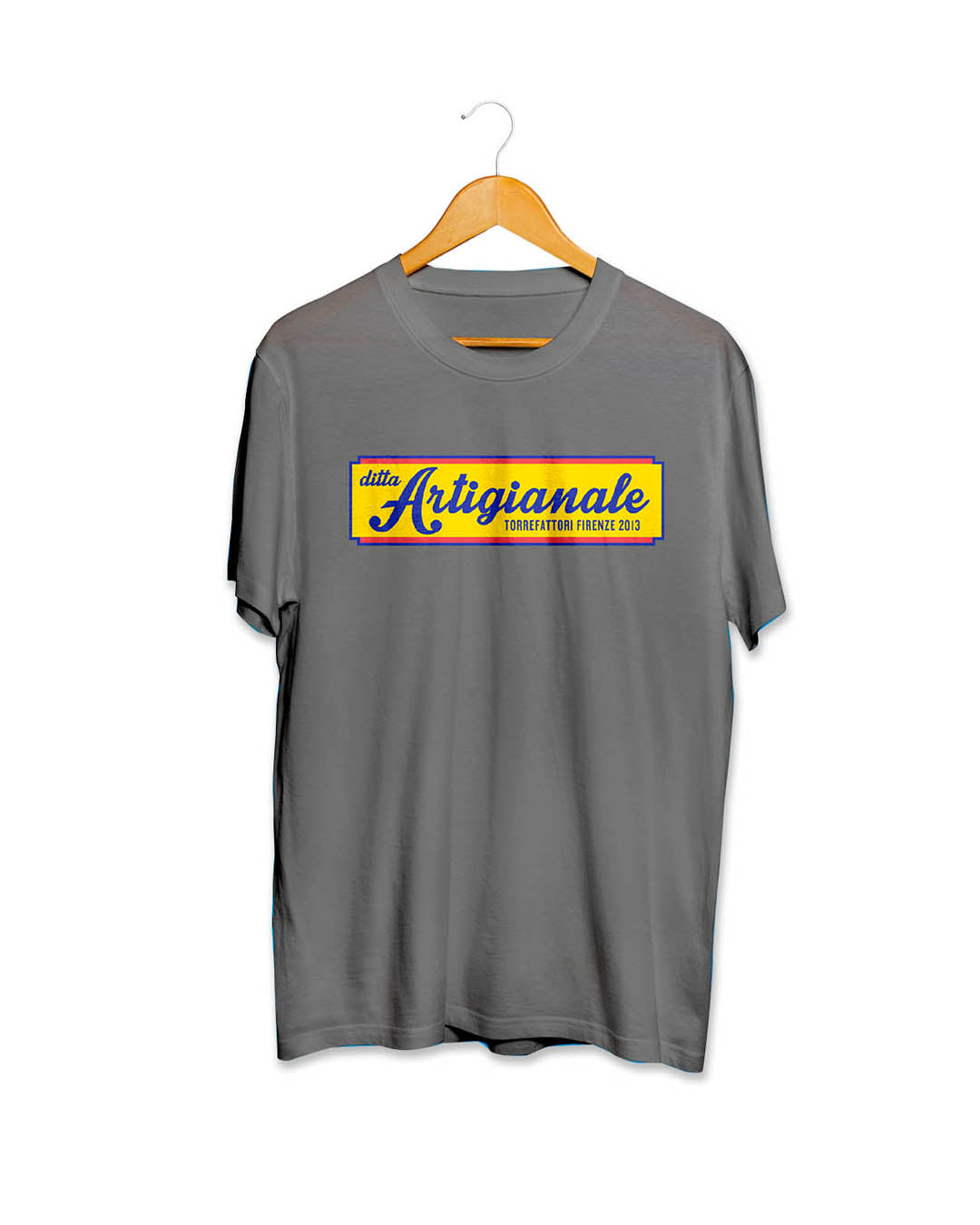 T-shirt Grigio con Logo Ditta